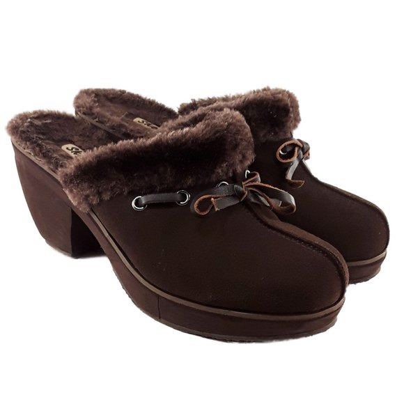 Skechers Shoes - NWOT Skechers Brown Suede Clogs- Womens Sz 9